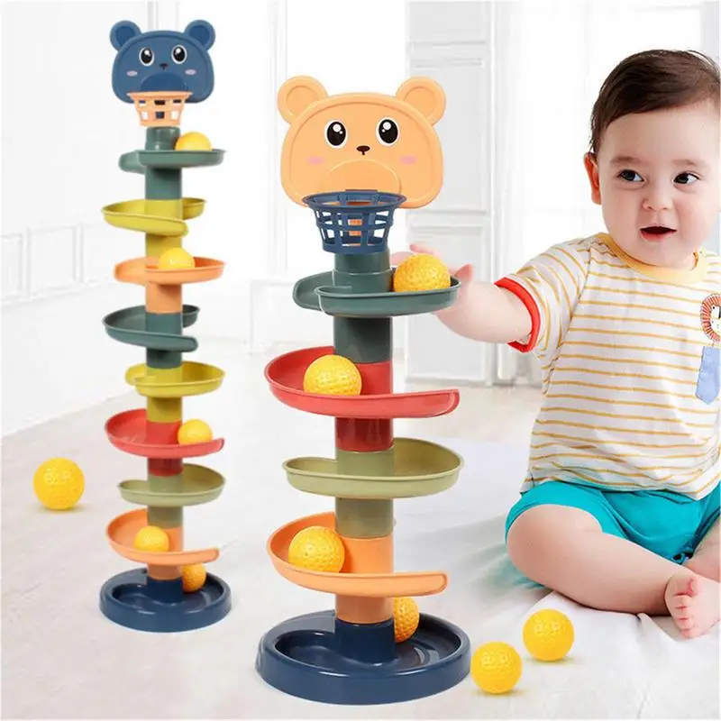 

Башня с шариками для малышей, игрушки-пандусы, развивающая башня для раннего развития, набор игрушек для малышей, малышей, детей на день рождения