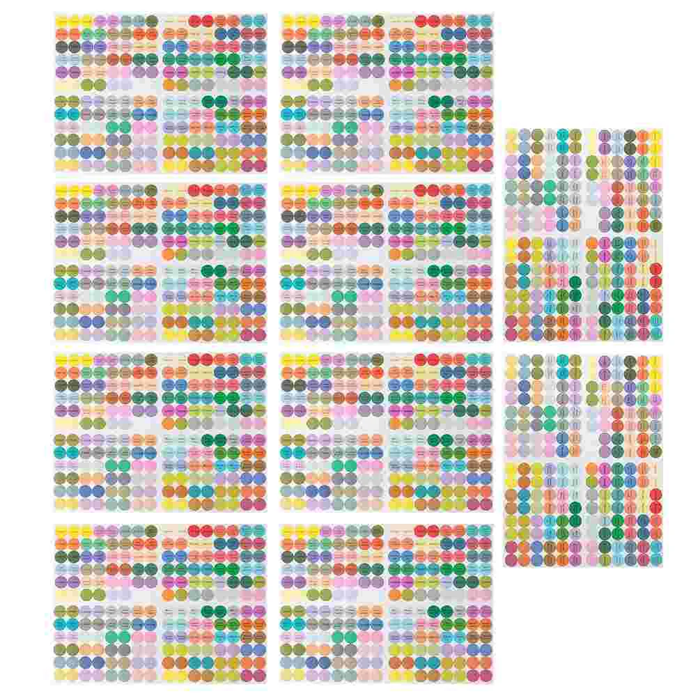 

10 Pcs Sticker Labels Round Canning Essential Oil Bottle Rounded Tag Stickers Packaging