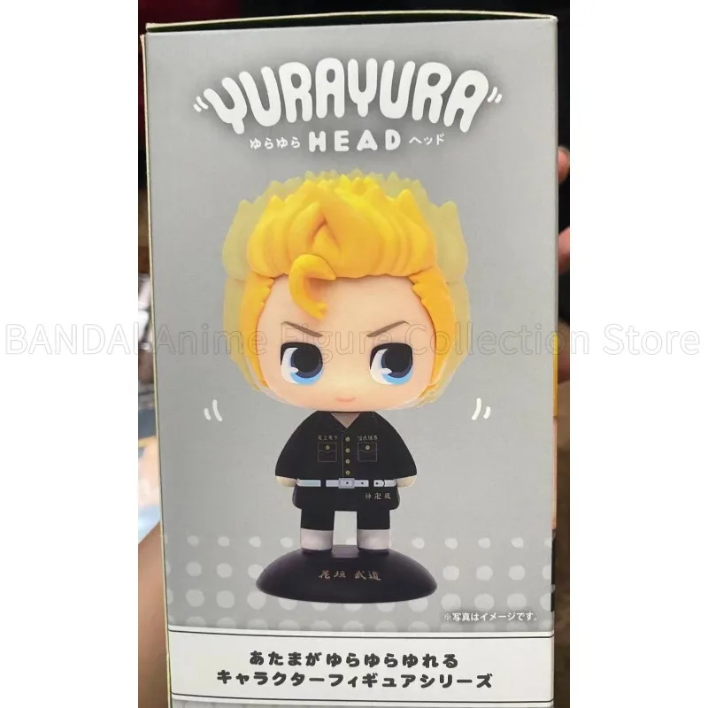 Фото В наличии Оригинальная фигурка-бобблхед PLEX YURAYURA HEAD Hanagaki Takemichi из Tokyo Revengers, чиби-статуэтка, украшение, подарок. №3