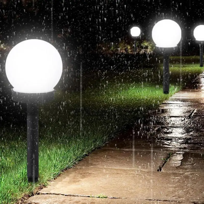 

Waterproof LED Solar Round Bulb Shape Lawn Lamps Pathway Home Garden Light Spike Outdoor Garden Lights Outdoor Lighting
