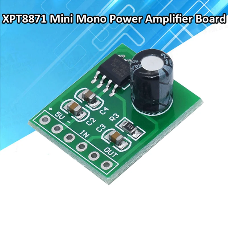 

1PCS XPT8871 Mono Amplifier Board DC 5V 1A 5W Audio Placa Amplificador Mini Speaker Sound Board Volume Control Output Input