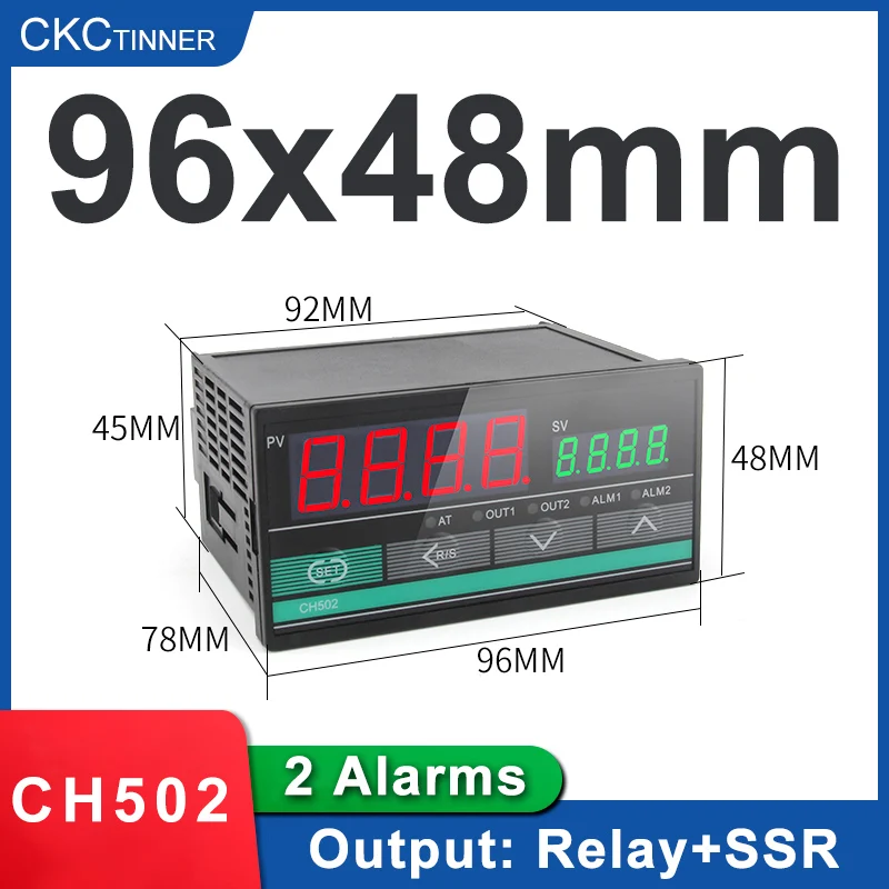 Двойной выход SSR и реле CH102 CH402 CH702 CH902 2 сигнализация ЖК цифровой PID интеллектуальный регулятор температуры 100-240VAC