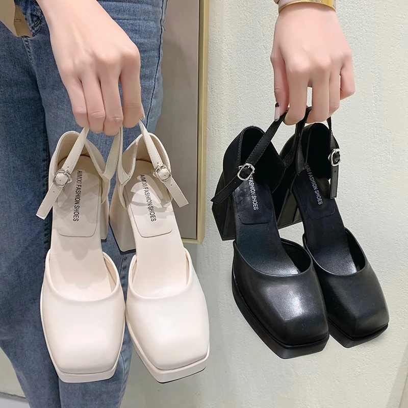 Босоножки женские на платформе сандалии в готическом стиле толстом высоком