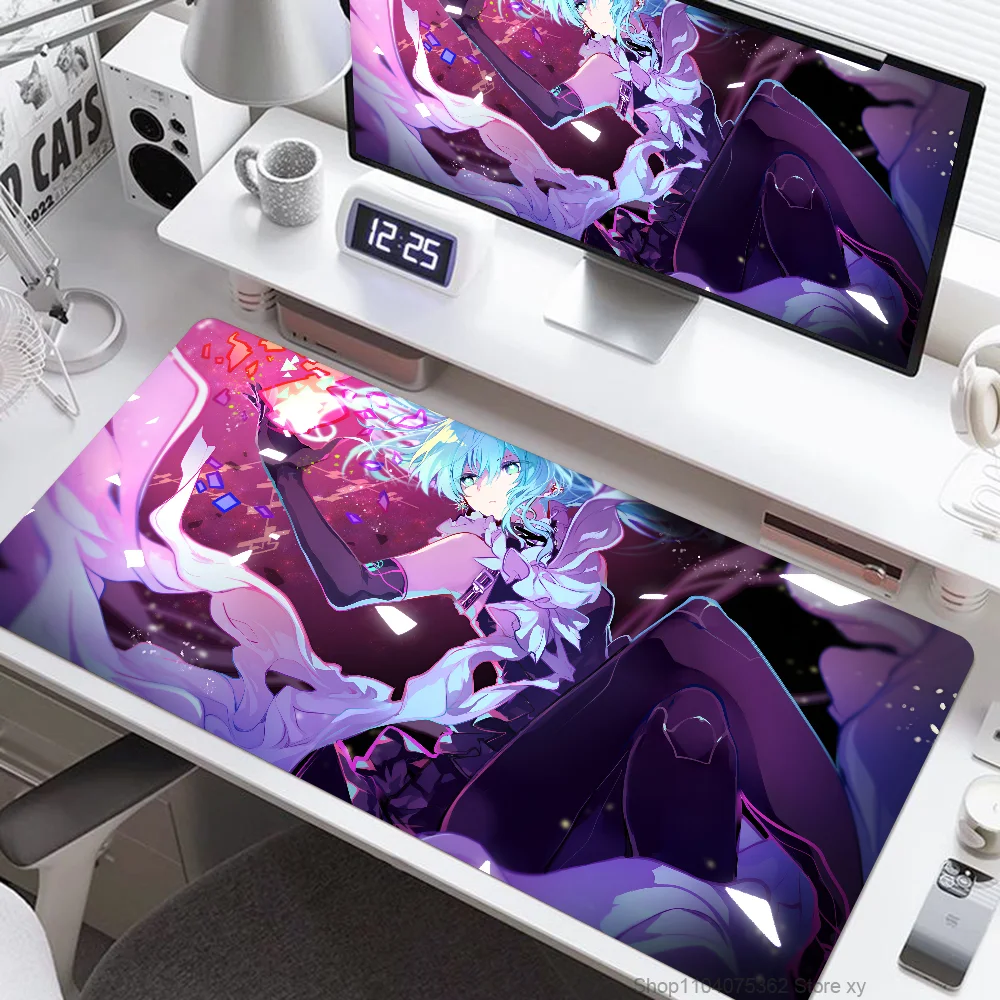 Game Anime Hololive Vtube Hoshimachi Suisei Mousepad Large Keyboard Desk Mat Gaming Mouse Pad LockEdge Non-slip