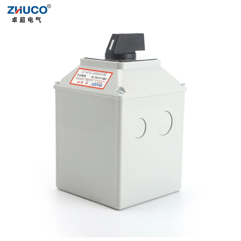 ZHUCO SZW26/LW26-63 63A 1-0-2 3-позиционный 3-полюсный 12-винтовый поворотный переключатель с