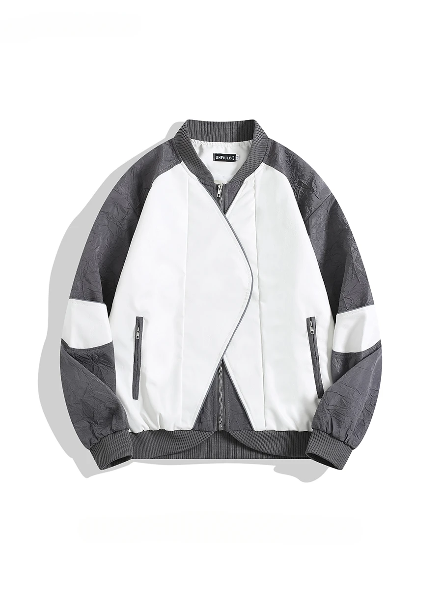 Американские нестандартные дизайнерские кожаные бриджи мужская повседневная