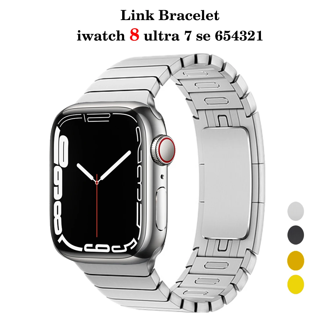 

Link Bracelet for Apple Watch band 44mm 45mm 49mm 41mm 40mm 42mm 38mm 1:1 316L Stainless Steel metal iWatch Ultra 8 se 6 7 strap