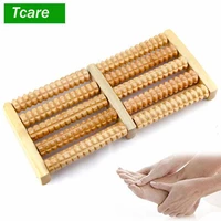 tcare new wooden foot roller wood care massage reflexology relax relief massager spa gift anti cellulite foot massager care tool