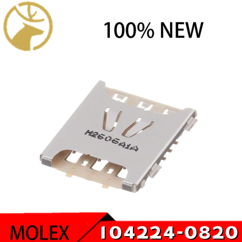 10шт 104224 -0820 1042240820 01042240820 Двухтактный разъем для карты Nano-Sim новый