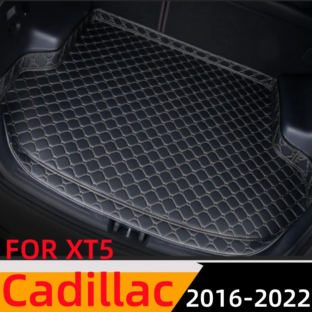 

Автомобильный коврик для багажника Sinjayer, водонепроницаемые автозапчасти, ковры для багажника, Высокие боковые задние коврики для груза, подходят для Cadillac XT5 2016 17-2022