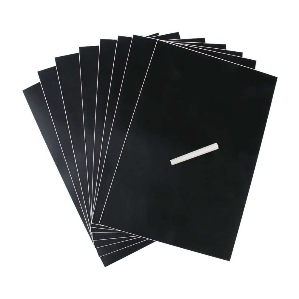 

8pcs Removable A4 Chalkboard Wall Sticker Decal with 1 Chalk (Black)
