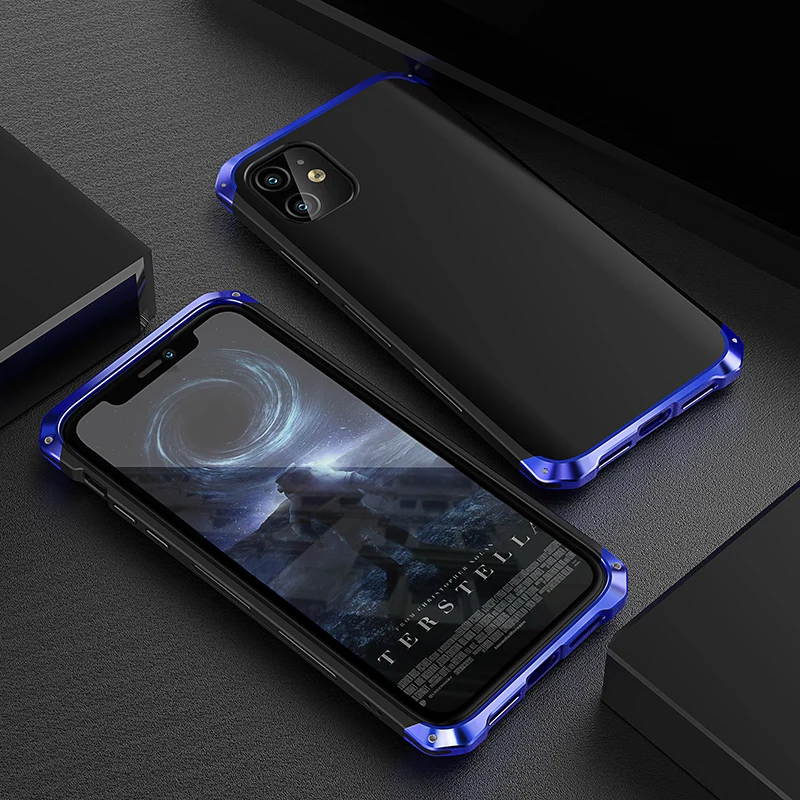 Luxury Shockproof Element Metal Case For Iphone 13 12 11 Pro Xs Max X Xr Se 8 Hin Hard Aluminium Alloy Hybrid Plastic Back Cover