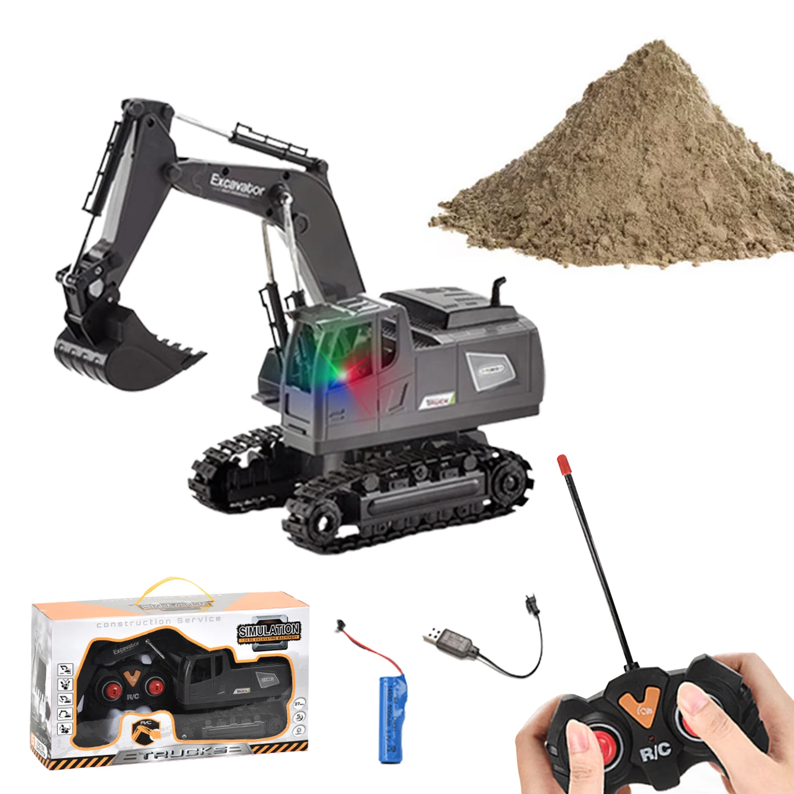 

Экскаватор на дистанционном управлении | Масштаб 1/20, радиоуправляемые экскаваторы с подвижным рычагом, игрушечный экскаватор | 5-канальная ...