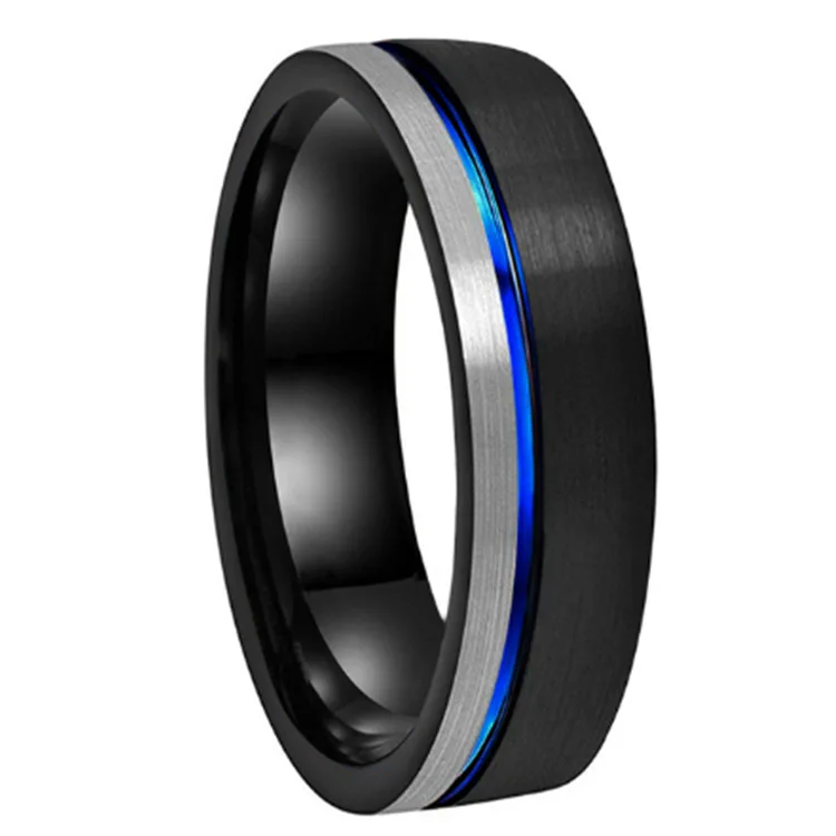 

6mm Tungsten Carbide Men and Women Engagement Rings Two Tone Ring Jewelry Gift