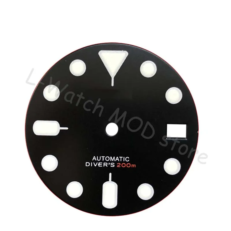 

MATTE Watch Dial Modified Skx007 SKX009 NH36 Small Millimeter Abalone Nh35 Case Universal Dial day 28.5mm NH35 black dial