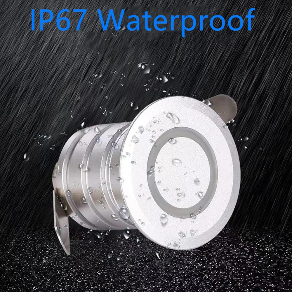 

IP67 Waterproof 1W Led Step Light Embedded Footing Pathway Staircase Corner Lamp Indoor Outdoor Recessed Wall Stair Light 12-24V