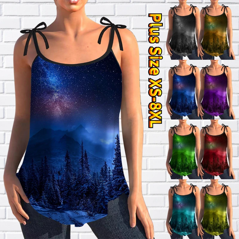 

2023 U-Neck Regular Daily Basic Vest New T Shirt Tee Women's Tank Tops Going Out Streetwear Female Fashion Sleeveless Vacation