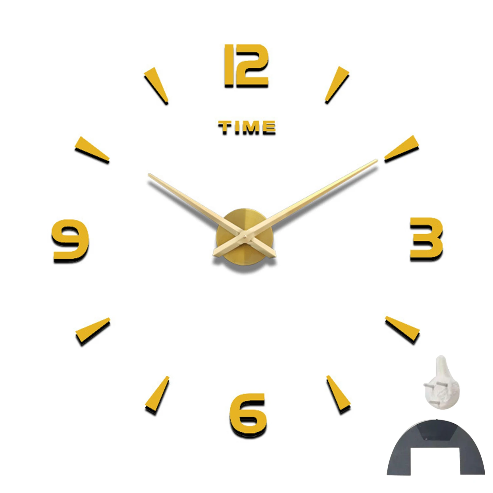 

Бесшумные настенные часы, зеркальные украшения «сделай сам» в современном стиле, простые в установке, для гостиной