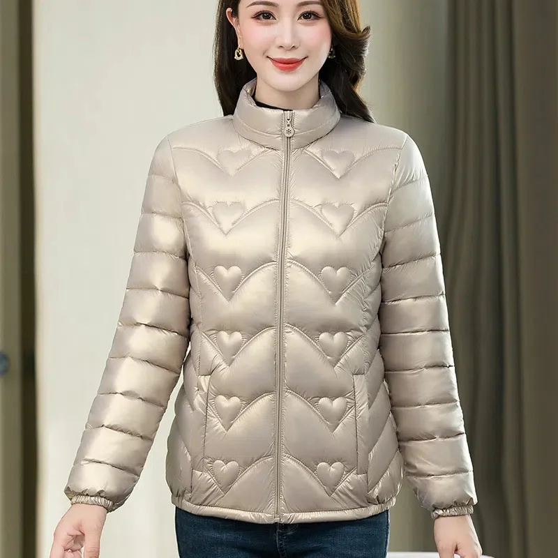 

Cotton Coat Women's Short Parkas 2022New Winter Warm Small Stand-UP Collar Down Jacket Zipper Slim Puffer Jackets Female Outwear