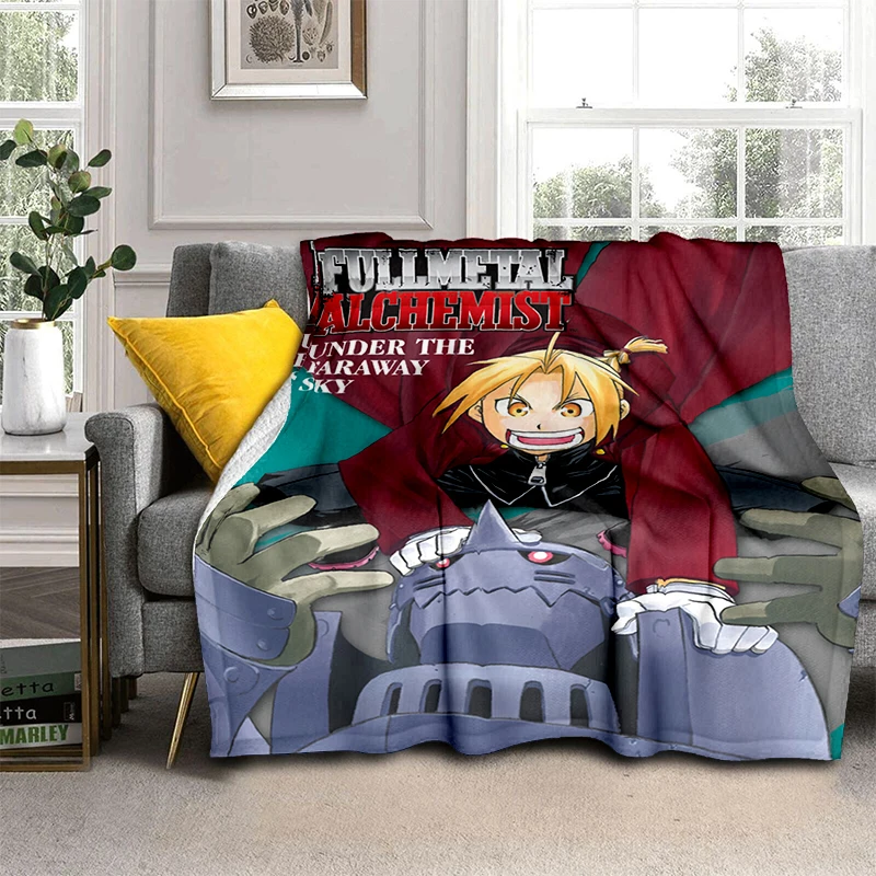 

Fullmetal Alchemist Printed Soft thin Blanket,Flannel Blanket for summer Throw Blanket for Living Room Sofa picnic blanket