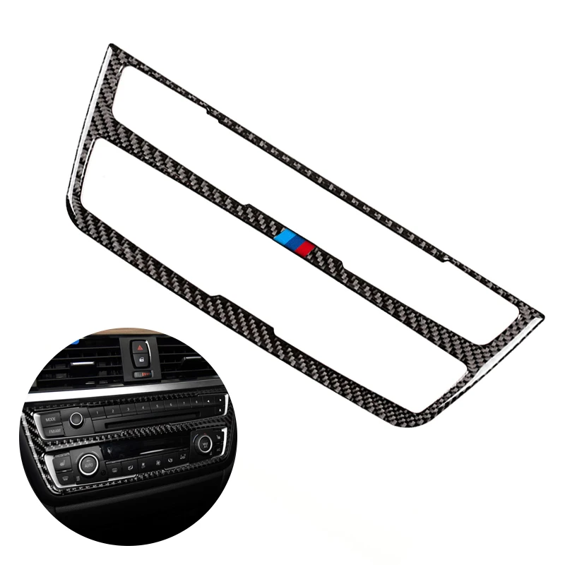 

For BMW 3 4 Series F30 F32 2013 2014 2015 2016 2017 2018 Carbon Fiber Car Interior Center CD Control Panel Cover Trim