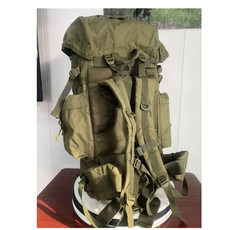 Фото Рюкзак для кемпинга большой вместимости 56L 60L 65L, оливково-зеленый, на заказ, для охоты, походов и путешествий на природе №3