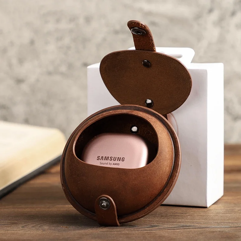 

Genuine Leather Case For Samsung Galaxy Buds 2 Buds Live Buds Pro Earphone Cover