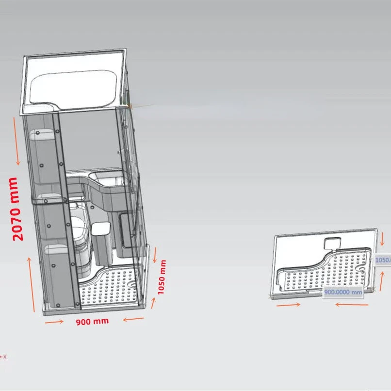 Встроенный цельный Комплект для душа RV Campervan Motor Home прицеп Морская Лодка ванная