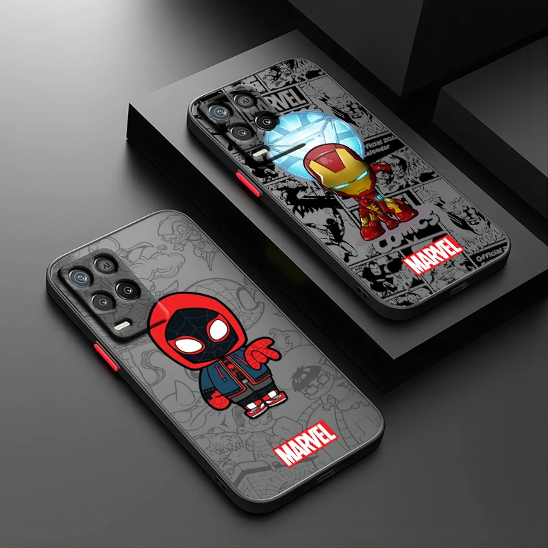 Marvel Железный человек Человек-паук для OPPO A98 A96 A94 A93 A78 A77S A76 A74 A73 A72 A57E S A56S матовый