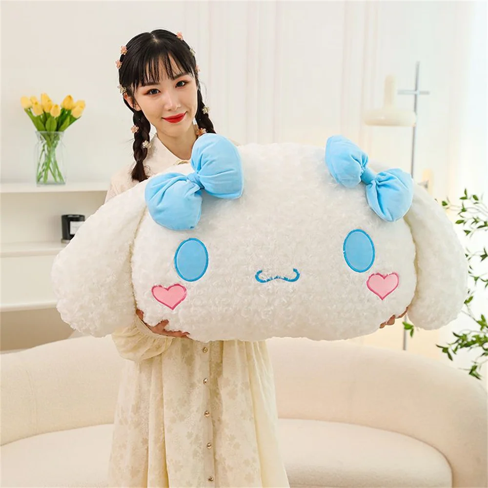 

Kawaii Sanrio Cinnamoroll Anime Cute Large Pillow Cushion Plush Toy Doll Dormitory Bed Backrest Boy Girl Birthday Plushies Gifts