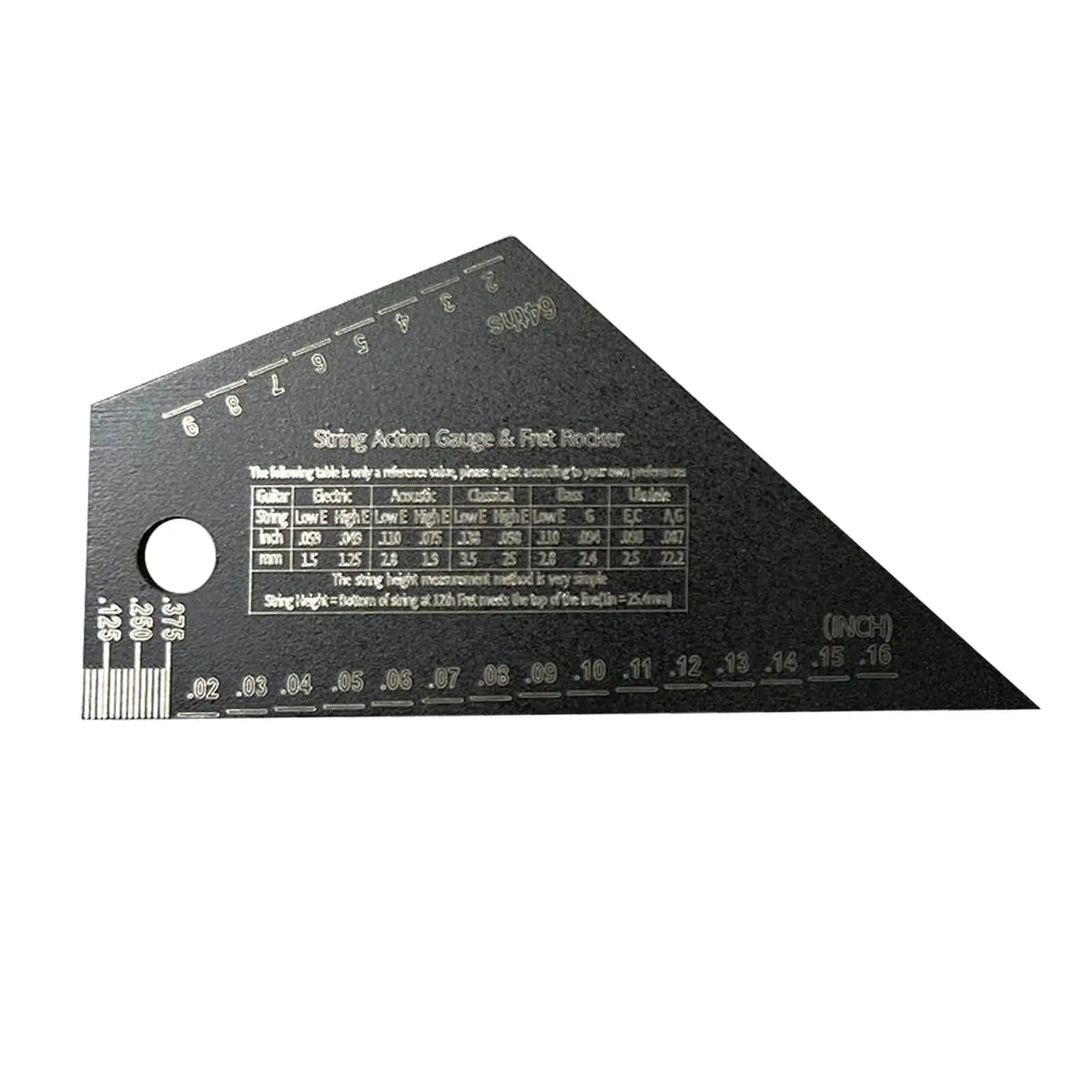 

Guitar Fret Rocker Triangle Ruler Metal Fret Level Tool for Electric Bass