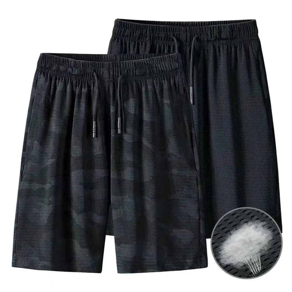 

Летние шорты до колен, однотонные спортивные шорты до колена, дышащие мужские шорты для плавания со средней талией, поглощающие пот