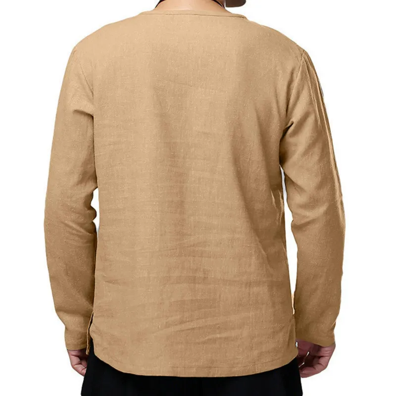 Новинка весна-осень 2021 Мужская футболка в китайском стиле Prowow с круглым вырезом и