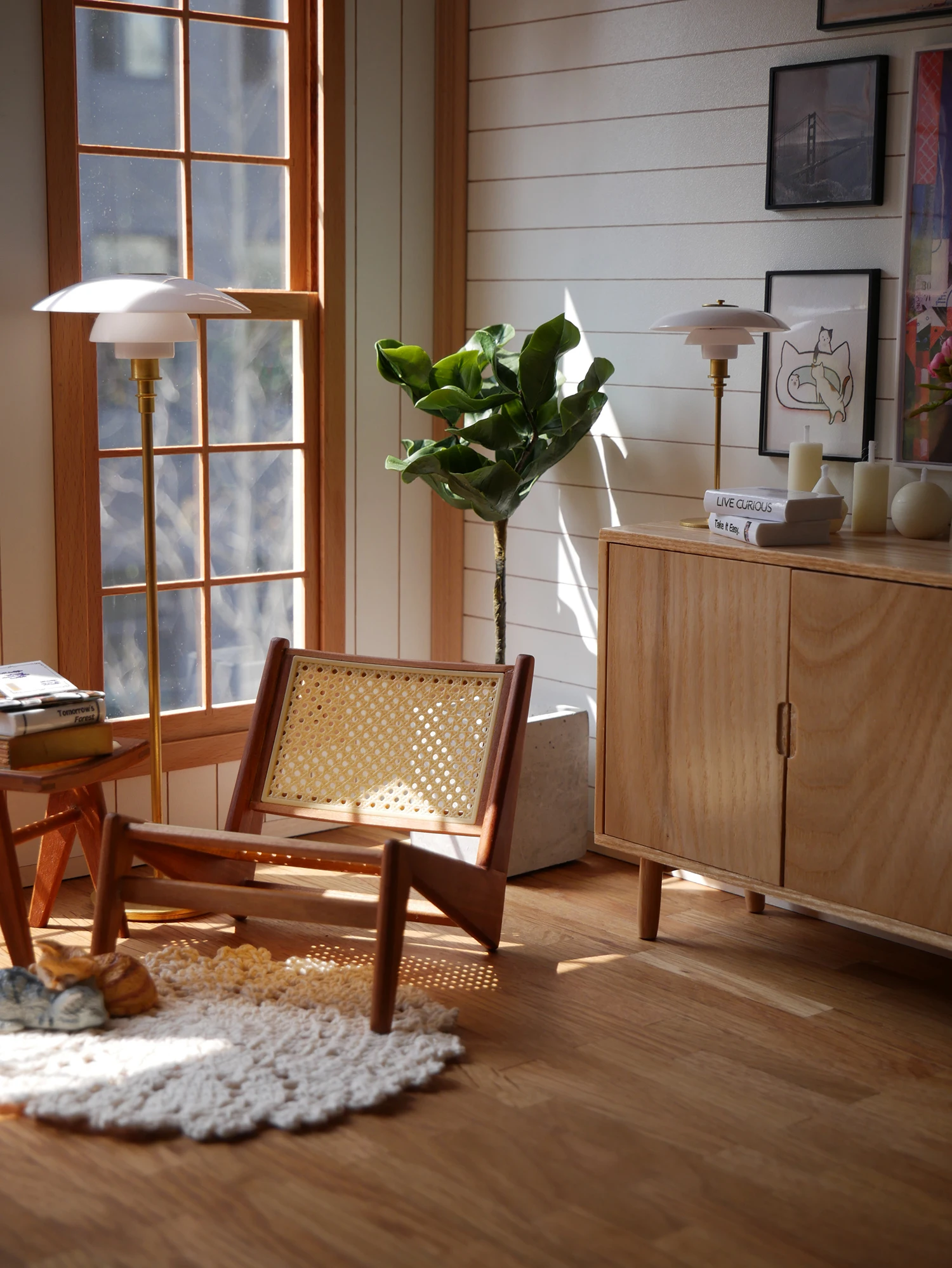 Дешево 1/6 миниатюрная напольная плитка для кукольного домика, напольная плитка, доступная с обеих сторон