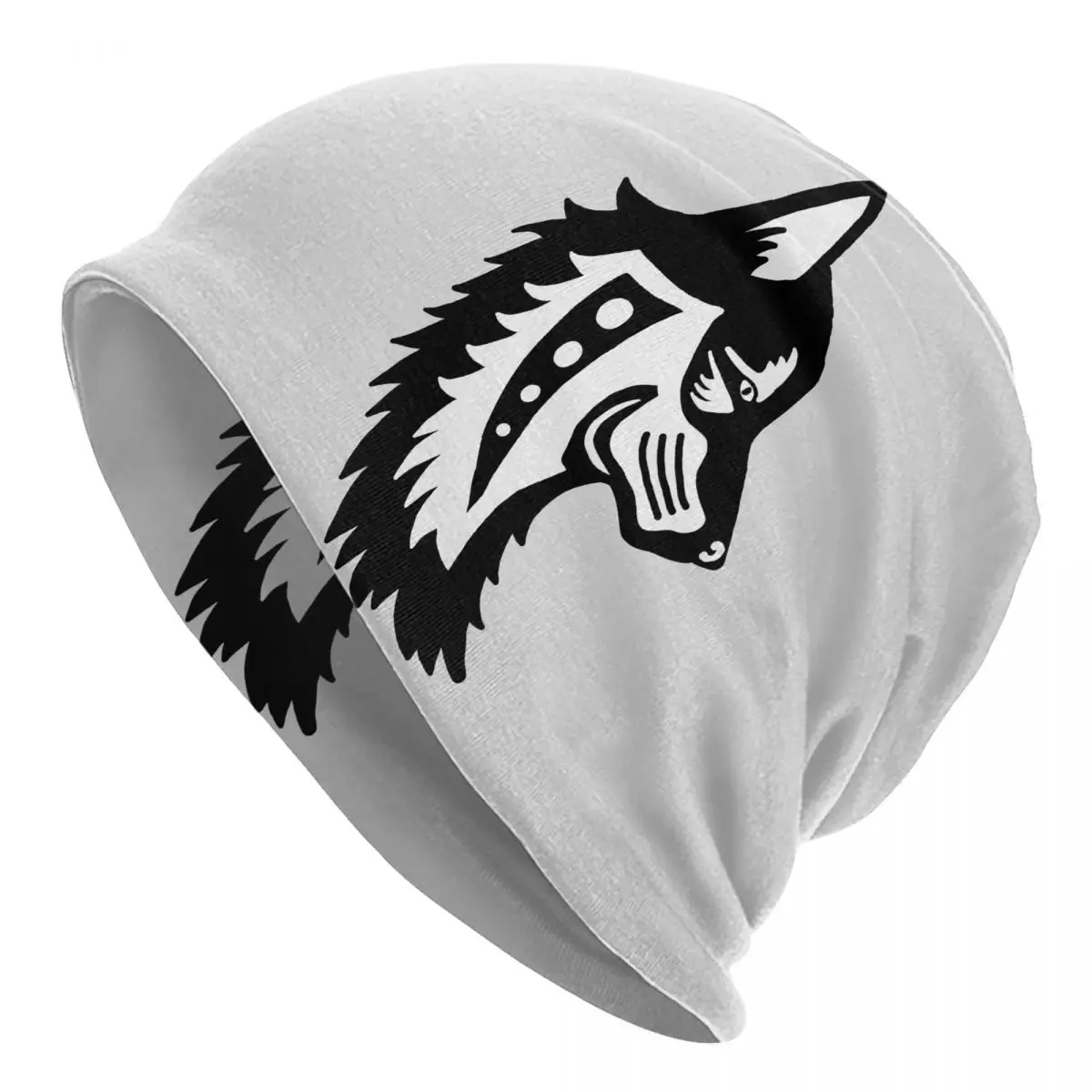 Native Wolf Adult Men's Women's Knit Hat Keep warm winter knitted hat
