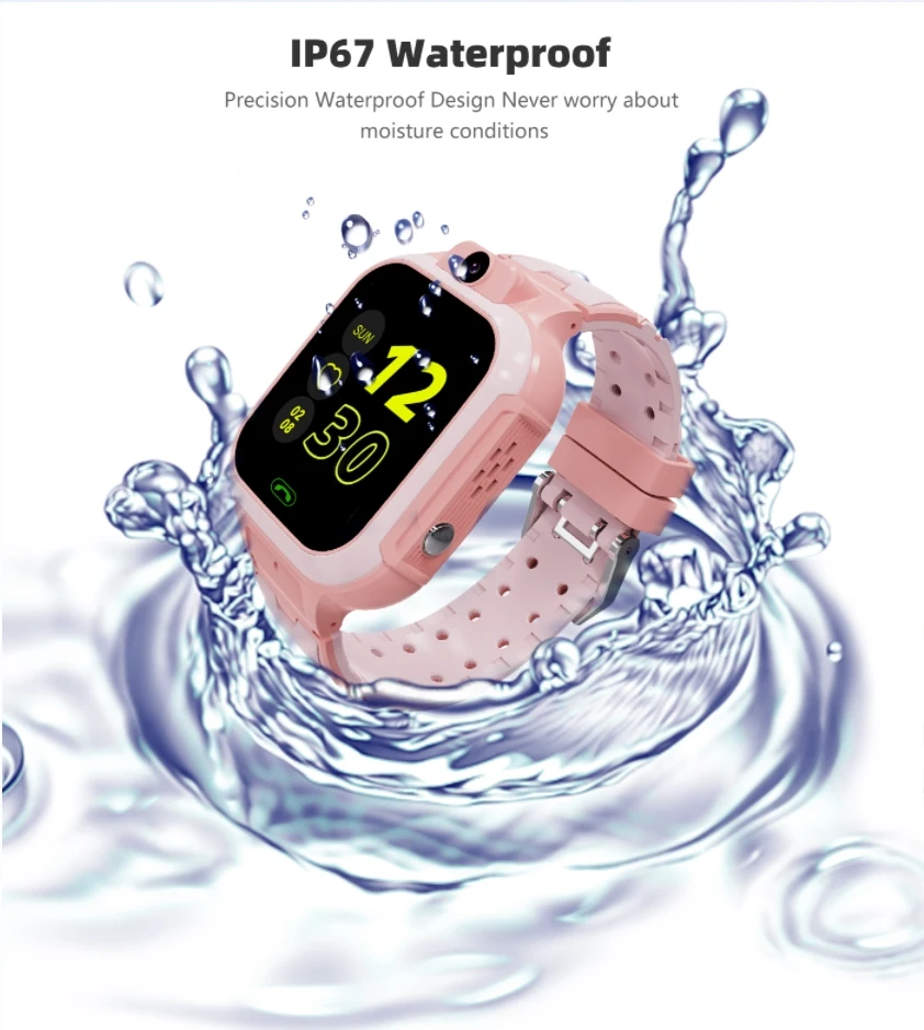 Детские Смарт-часы SOS для детей Sim-карта LBS местоположение фото водонепроницаемый