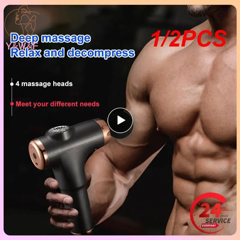 

1/2PCS Electric Massagem Gun Deep Vibration Tissue Percussion Muscle Massager Pain Relief Saude Relax Body Massage Free Custom