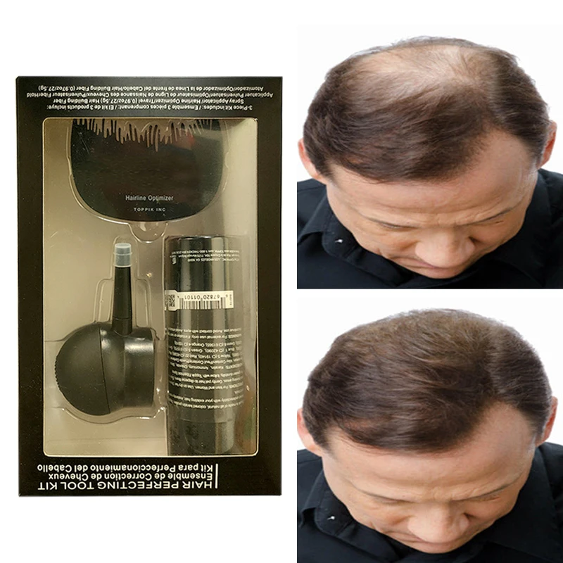 

Hair Care Spray Set Protein Fiber Plant Wig Powder Used to Hide the Scalp Optimize the Hairline Younger black dark brown