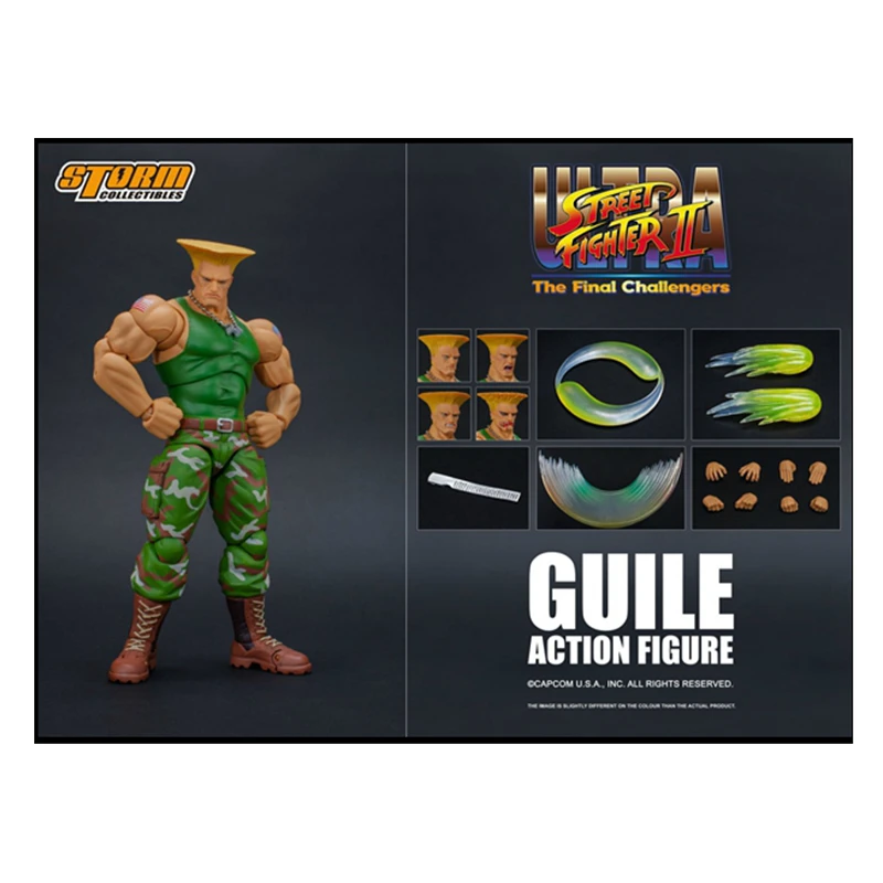 

Storm Toys 1/12 Street Fighter II GUILE American soldiers SDCC Action Figures Assembled Models Children's Gifts Games