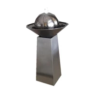 homegarden decoration stainless steel floor standing waterfall sphere fountains