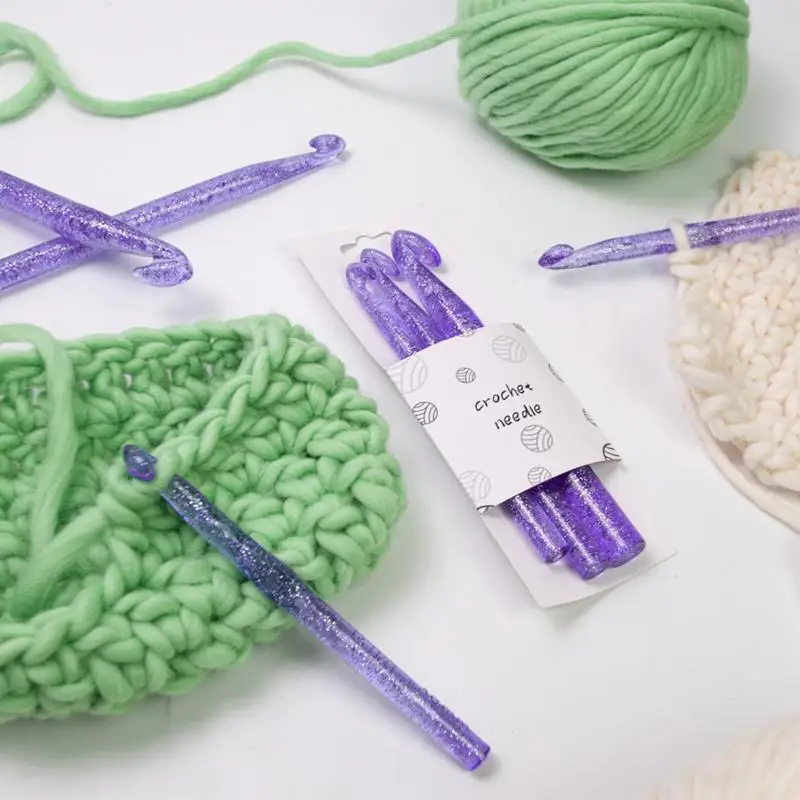 Крючки для вязания 3 размера 15 мм 12 10 игла крючком с блестками и кристаллами