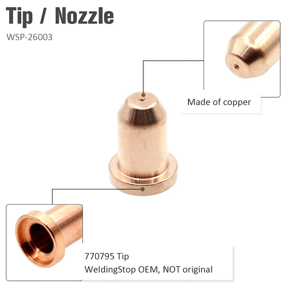 

Efficient Plasma Cutting Electrode and Tip Set for XT40 Series Torch (40A) Compatible with For Miller Spectrum 625 X TREME