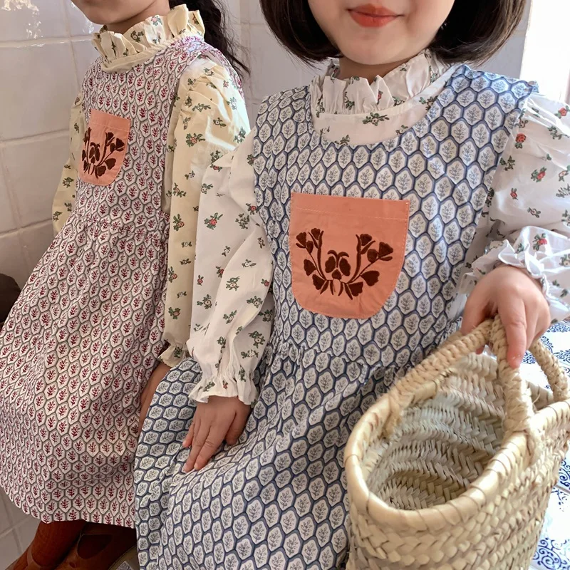 Рубашки для девочек новинка 2022 летняя корейская детская одежда Детская