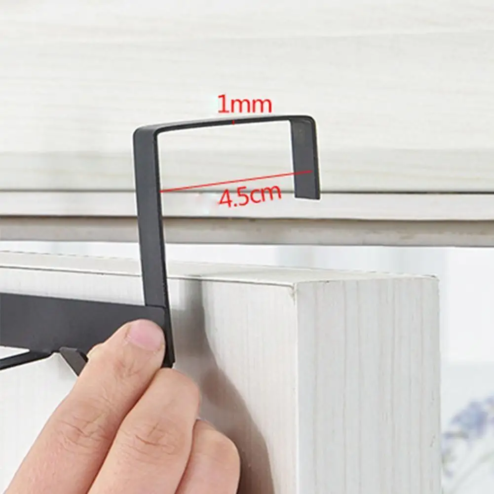 

Iron Holder Hooks Over The Door 5 Hooks Home Bathroom Rack Organizer Clothes Kitchen Holder Bathroom Towel Rack Hat Hanger J0U4