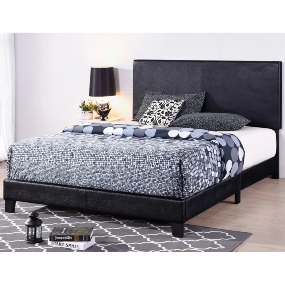 

С рельефными деревянными полками, Королевский размер, искусственная кожа, мягкая платформа, кровать с высоким изголовьем, деревянная платф...