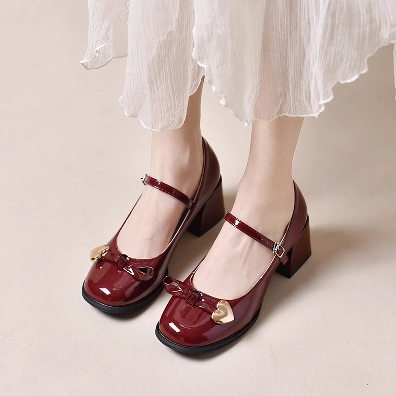 

2023 Fashion Shoes for Women Mary Janes Women's High Heels Summer Dress Pumps Women Metal Decoration Buckle Strap Female Shoes