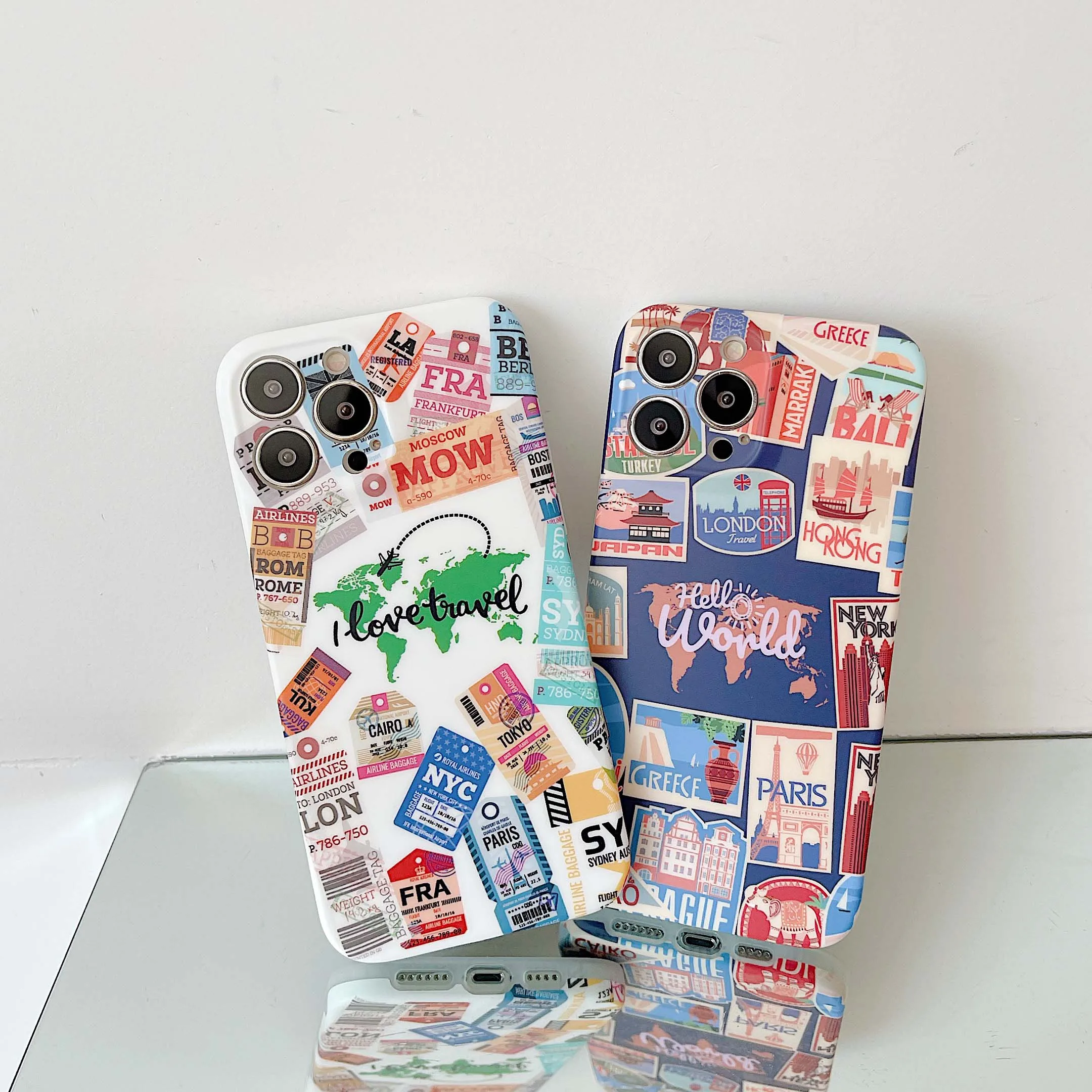 Мультяшные дорожные серии Мягкие IMD телефонные чехлы для iPhone 11 12 13 Pro Max