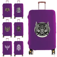 elastic luggage cover dustproof protective skull print travel suitcase cover for 18 28 inch trolley bag case luggage accessories