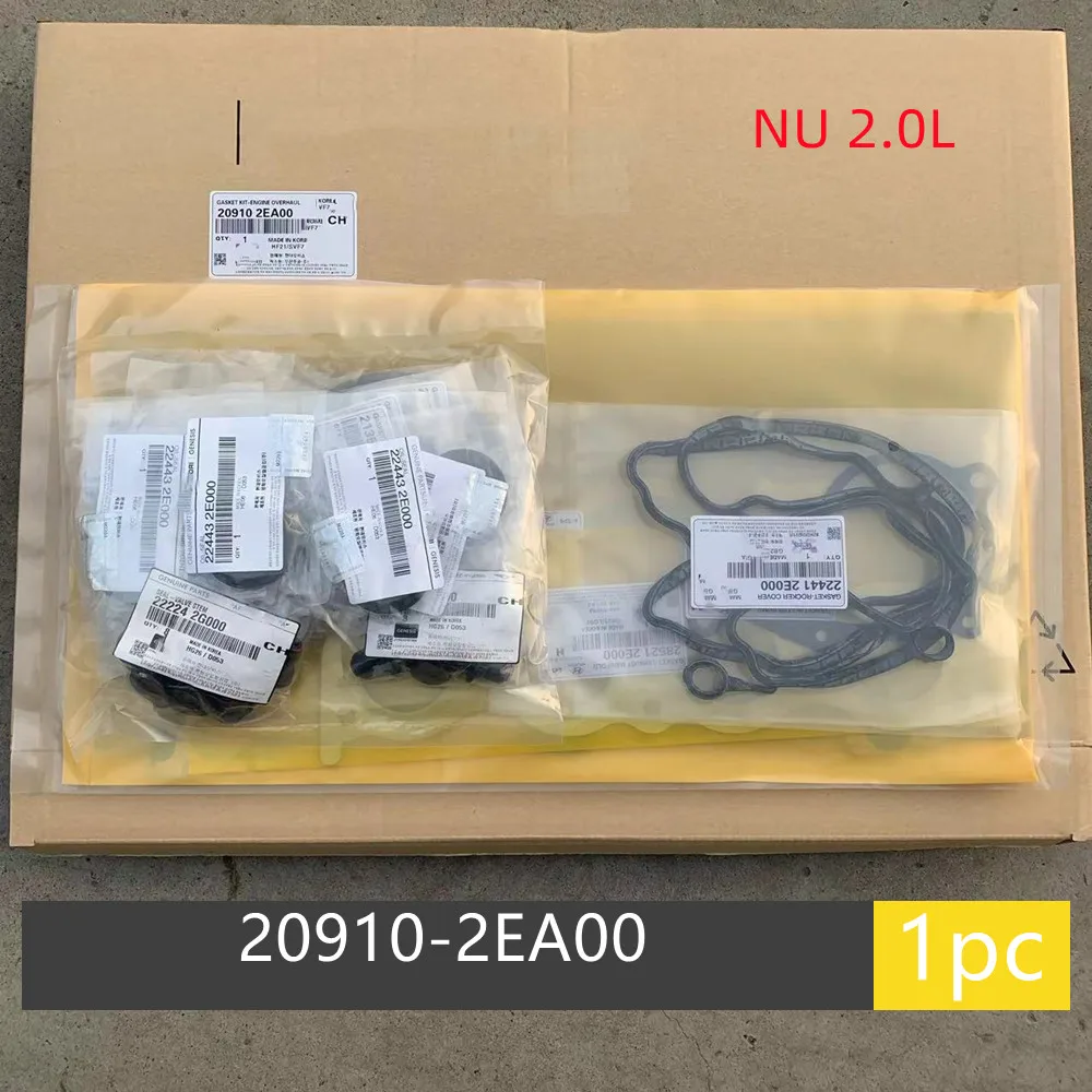 Автомобильные аксессуары 209102EA00, 20910-2EA00 NU двигатель 2,0 л, полный комплект прокладок для двигателя Hyundai Kia NU 2,0 л