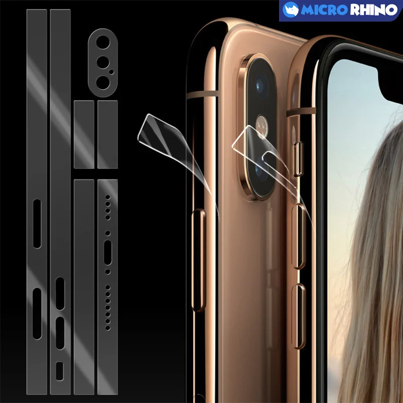 Прозрачная сверхтонкая наклейка с боковой рамкой для iPhone 11 Pro X XS MAX XR 7 8 PLUS SE2020
